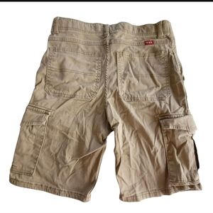 Wranglers Boys Tan Cargo Shorts Durable Cotton Utility Size 16